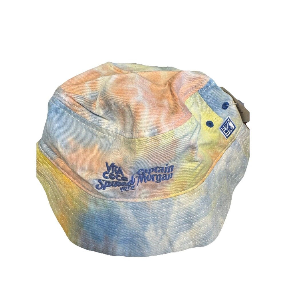 Tie-Dye Bucket Hat Vita Coco Spiked w/ Captain Morgan Logo - NWT - The Game
